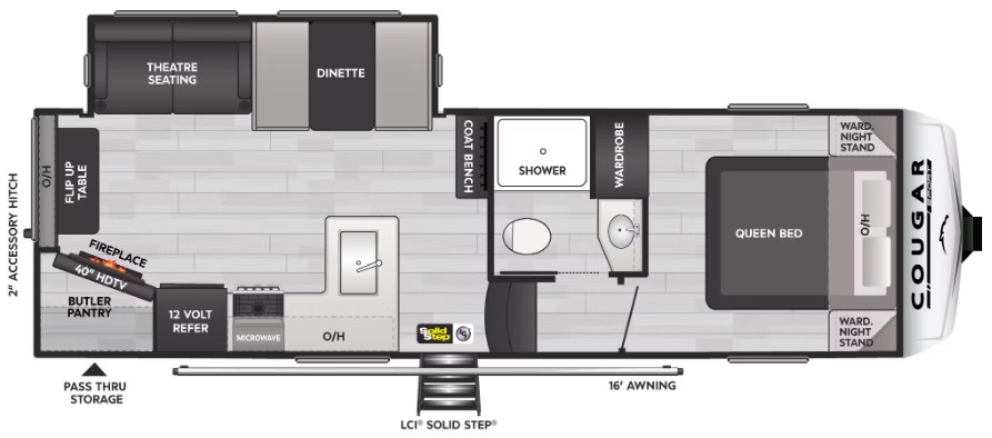 2025 KEYSTONE COUGAR SPORT 2400RE, , floor-plans-day image number 0